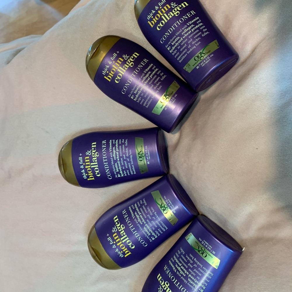 5 NEW OGX Thik Full BIOTIN & COLLAGEN Conditioner